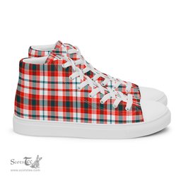 Plaid Tartan Men High Top Sneakers Clan Renton Plaid Converse High Tops Sneakers, Converse Christmas Sneakers