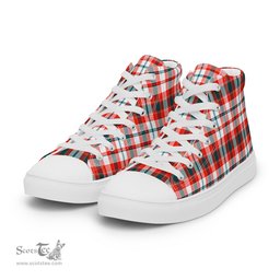 Plaid Tartan Men High Top Sneakers Clan Renton Plaid Converse High Tops Sneakers, Converse Christmas Sneakers