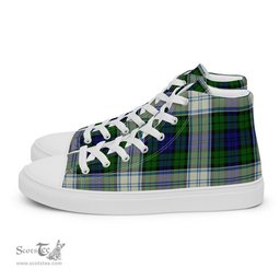 Plaid Tartan Men High Top Sneakers Clan Blackwatch Dress Modern Plaid Converse High Tops Sneakers, Converse Christmas Sneakers