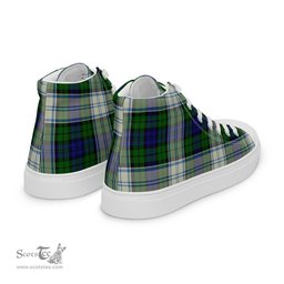 Plaid Tartan Men High Top Sneakers Clan Blackwatch Dress Modern Plaid Converse High Tops Sneakers, Converse Christmas Sneakers