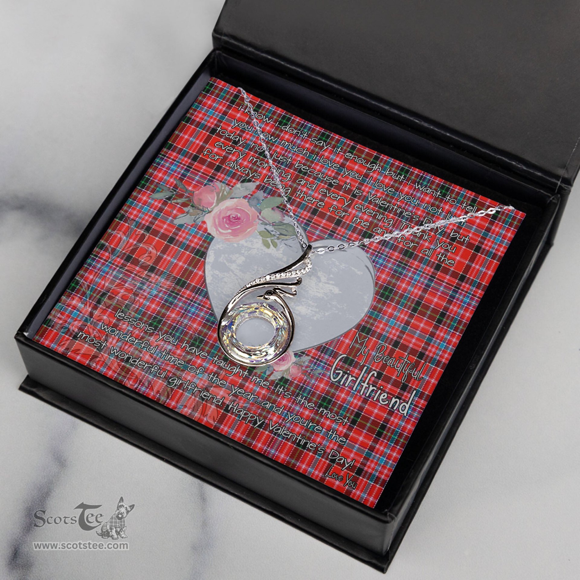 Rising Phoenix Necklace - Valentine Necklace Clan Meikle Tartan Gift for Girlfriend, Gift for My Wife Rising Phoenix Necklace