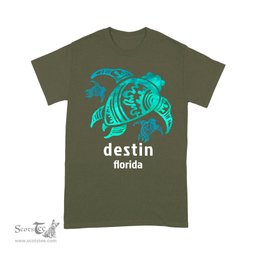 Sea Turtle Shirt Destin Florida Sea Blue Tribal Turtle Sea Turtle Shirt - Scotstee Shop
