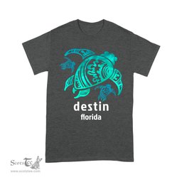 Sea Turtle Shirt Destin Florida Sea Blue Tribal Turtle Sea Turtle Shirt - Scotstee Shop