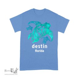 Sea Turtle Shirt Destin Florida Sea Blue Tribal Turtle Sea Turtle Shirt - Scotstee Shop