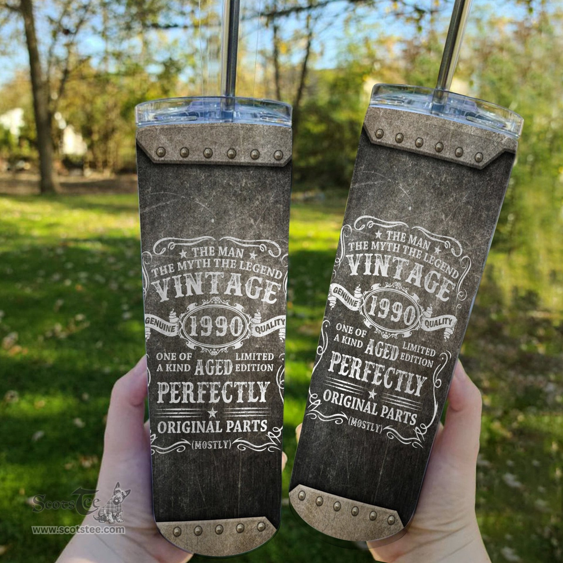 Birthday Tumbler Mens 31 Years Old Gift Vintage 1990 Man Myth Legend 31st Birthday Gift Birthday Skinny Tumbler - Scotstee Shop
