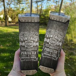 Birthday Tumbler Mens 31 Years Old Gift Vintage 1990 Man Myth Legend 31st Birthday Gift Birthday Skinny Tumbler - Scotstee Shop