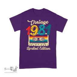 Vintage 1981 Limited Edition 40th Birthday Cassette Tape Birthday Shirt Funny 40th Birthday T Shirts - Scotstee Shop