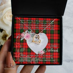 Love Dancing Necklace - Valentine Necklace Clan Kerr Tartan Necklace, Scottish Tartan Jewelry, Valentine Necklace, Mother Day Necklace, Gift For Women, Gift For Wife, Gift For Girl Friend, Gift For Mother, Gift For Grandmother, Gift for Sister