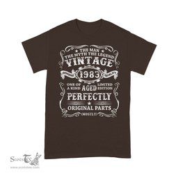 Mens 38 Years Old Gift Vintage 1983 Man Myth Legend 38th Birthday Shirt 1983 Birthday Gift Birthday Shirt - Scotstee Shop