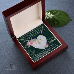Scotstee Shop - To My Beautiful Girlfriend Valentine Necklace Clan Austin Tartan Gift for Girlfriend Everlasting Love Necklace