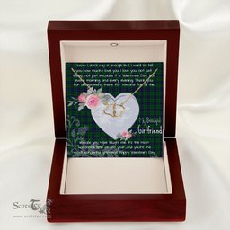 Scotstee Shop - To My Beautiful Girlfriend Valentine Necklace Clan Austin Tartan Gift for Girlfriend Everlasting Love Necklace