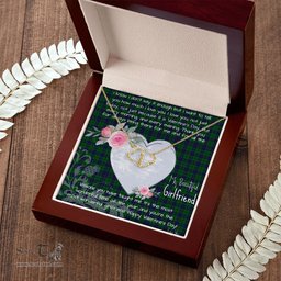 Scotstee Shop - To My Beautiful Girlfriend Valentine Necklace Clan Austin Tartan Gift for Girlfriend Everlasting Love Necklace