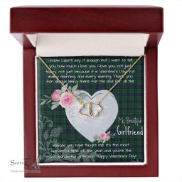 Gift To My Beautiful Girlfriend Valentine Necklace For Soulmate Anniversary Clan Austin Tartan Everlasting Love Necklace, Gift For Women, Gift For Wife, Gift For Girl Friend, Gift For Mother, Gift For Grandmother, Gift for Sister, Gift For Daughter, Gift for Mom