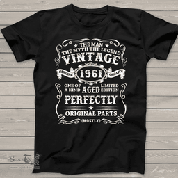 Mens 60 Years Old Gift Vintage 1961 Man Myth Legend 60th Birthday Shirt 60th birthday gifts - Scotstee Shop