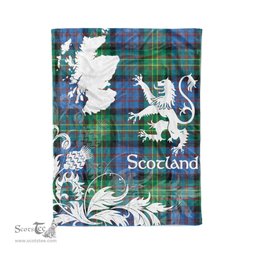 Tartan Plaid Fleece Blanket Tartan Blanket Thistle and Lion Scottish Clan Bowie Plaid Blanket, tartan blanket, plaid blanket, red plaid blanket, buffalo plaid blanket, green plaid blanket, plaid fleece blanket, blue plaid blanket, red tartan blanket, tartan plaid blanket, black and white plaid blanket, christmas plaid blanket, orange plaid blanket, tartan plaid throw blanket, pink plaid blanket, brown plaid blanket, buffalo check blanket