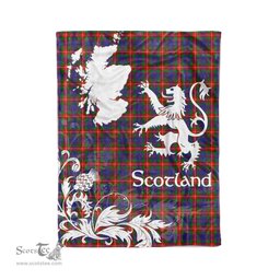Tartan Plaid Fleece Blanket Tartan Blanket Thistle and Lion Scottish Clan Fraser of Lovat Plaid Blanket, tartan blanket, plaid blanket, red plaid blanket, buffalo plaid blanket, green plaid blanket, plaid fleece blanket, blue plaid blanket, red tartan blanket, tartan plaid blanket, black and white plaid blanket, christmas plaid blanket, orange plaid blanket, tartan plaid throw blanket, pink plaid blanket, brown plaid blanket, buffalo check blanket