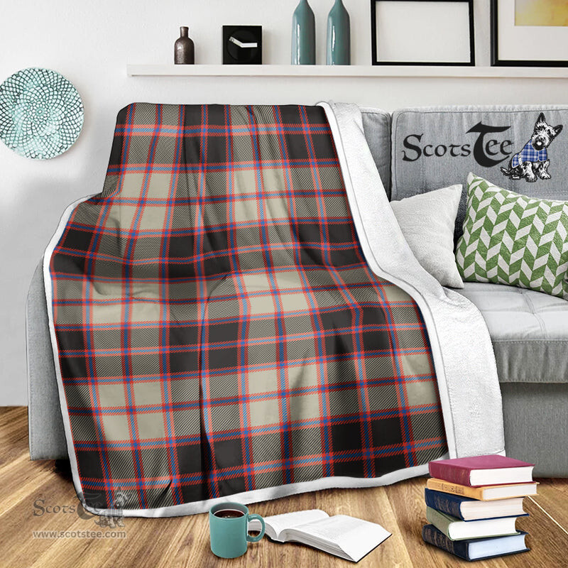 Scotstee Shop Tartan Plaid Blanket MacPherson Hunting Ancient Scottish Tartan Plaid Sherpa Blanket