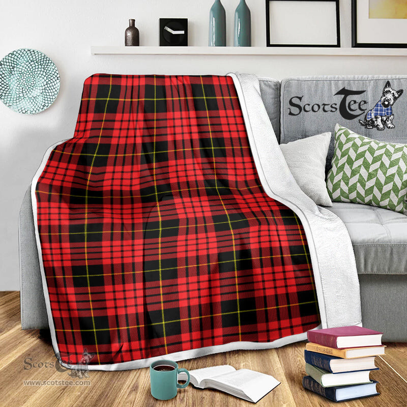 Scotstee Shop Tartan Plaid Blanket MacQueen Scottish Tartan Plaid Sherpa Blanket