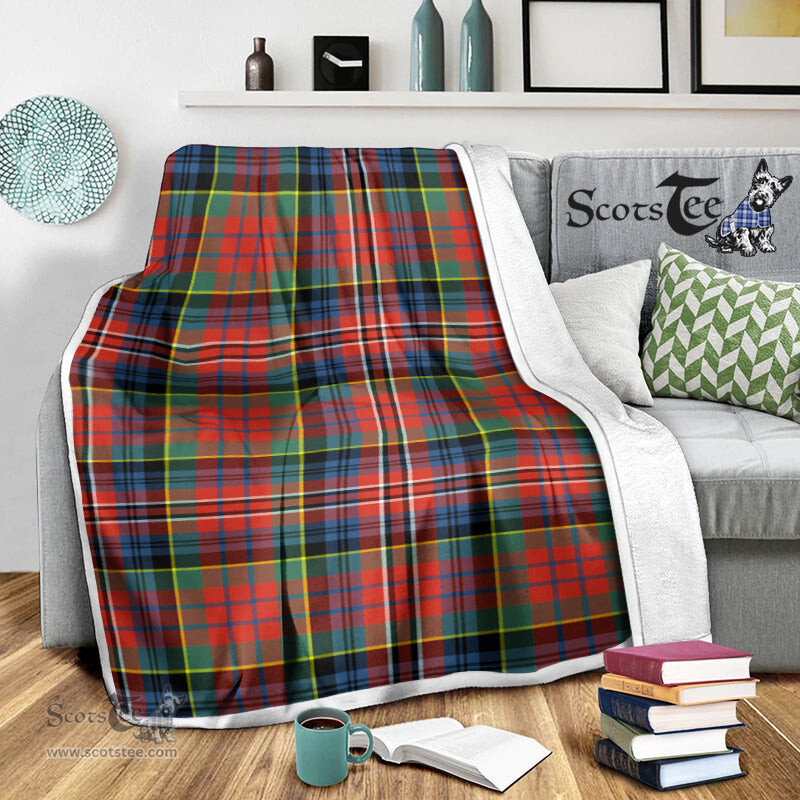 Scotstee Shop Tartan Plaid Blanket MacPherson Ancient Scottish Tartan Plaid Sherpa Blanket
