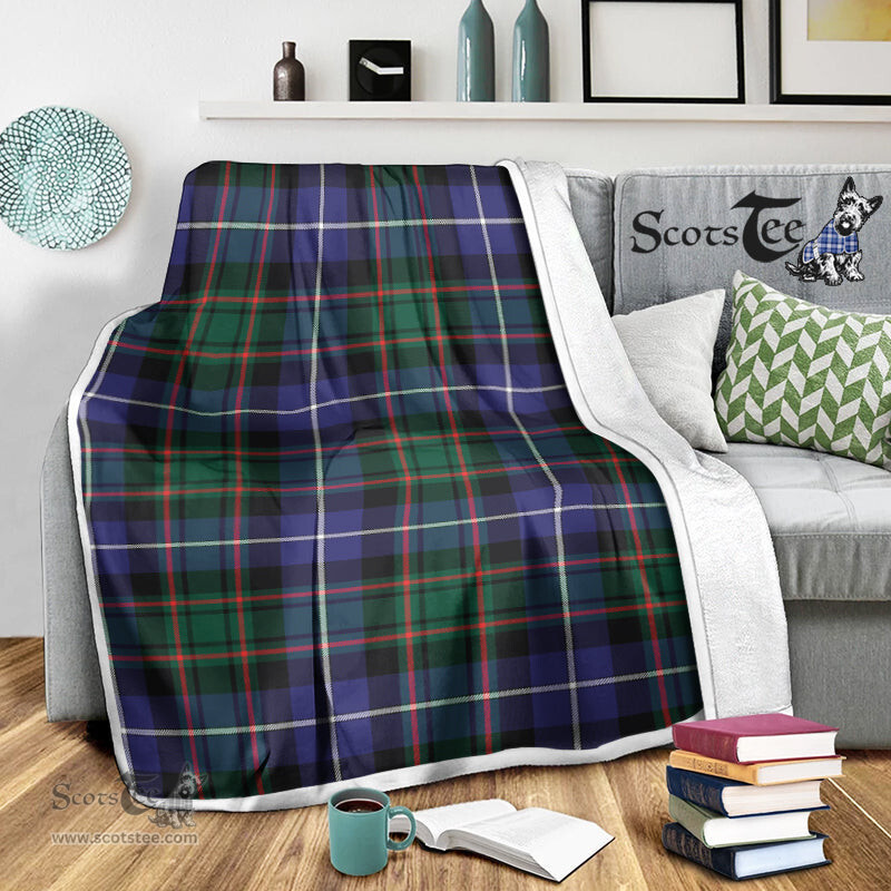 Scotstee Shop Tartan Plaid Blanket MacRae Hunting Modern Scottish Tartan Plaid Sherpa Blanket