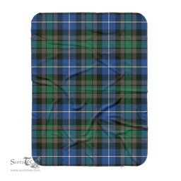 Scotstee Shop Tartan Plaid Blanket MacRae Hunting Ancient Scottish Tartan Plaid Sherpa Blanket