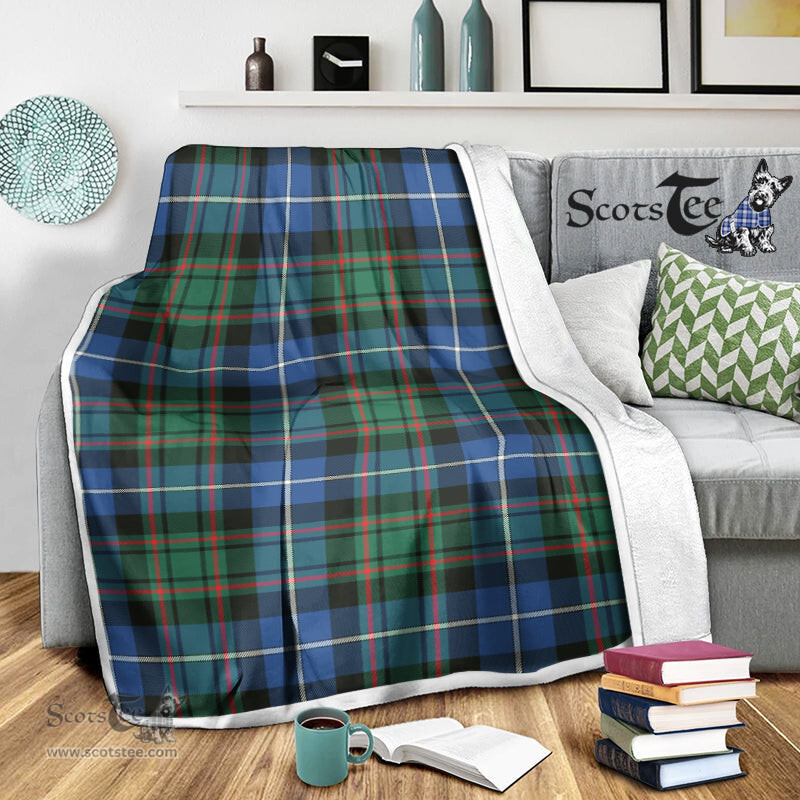 Scotstee Shop Tartan Plaid Blanket MacRae Hunting Ancient Scottish Tartan Plaid Sherpa Blanket