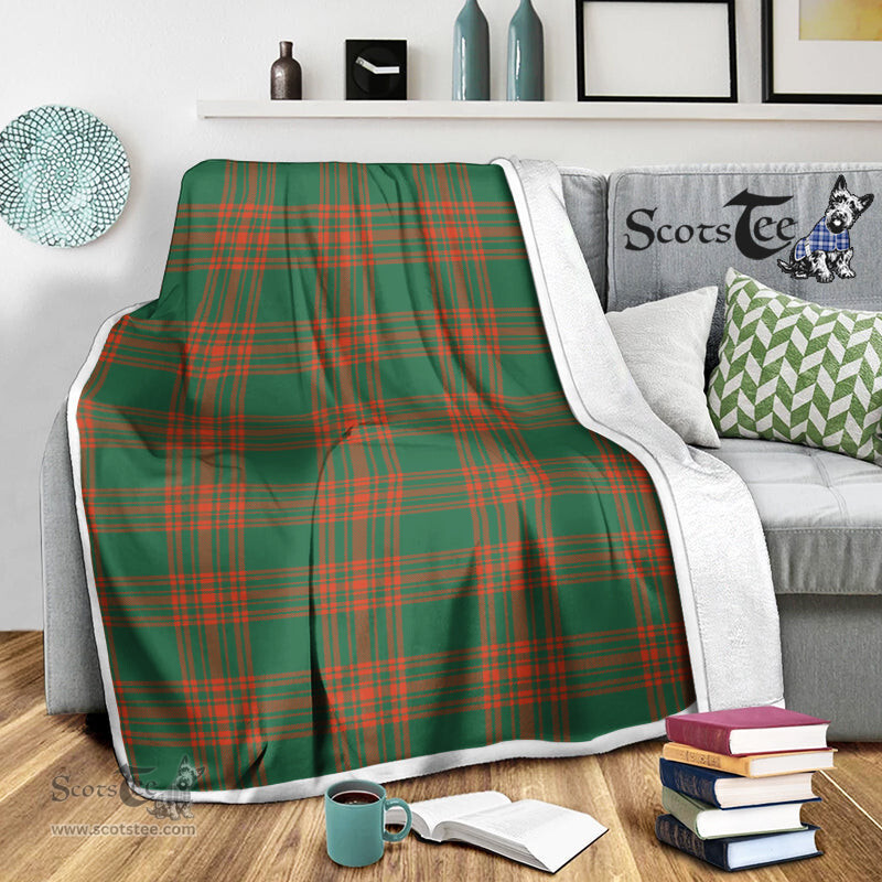 Scotstee Shop Tartan Plaid Blanket Menzies Green Ancient Scottish Tartan Plaid Sherpa Blanket