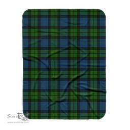 Scotstee Shop Tartan Plaid Blanket MacKie Scottish Tartan Plaid Sherpa Blanket