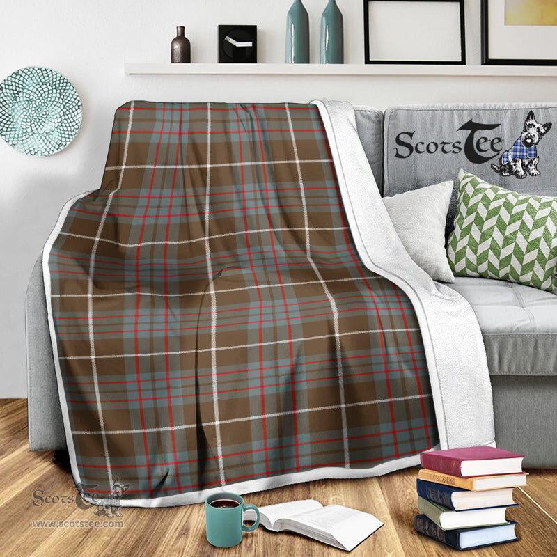 Scotstee Shop Tartan Plaid Blanket MacIntyre Hunting Weathered Scottish Tartan Plaid Sherpa Blanket