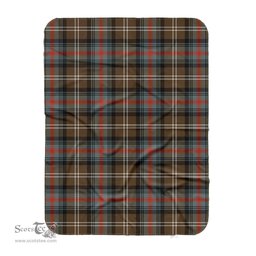 Scotstee Shop Tartan Plaid Blanket Sutherland Weathered Scottish Tartan Plaid Sherpa Blanket