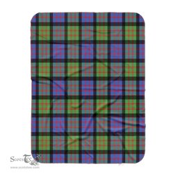 Scotstee Shop Tartan Plaid Blanket MacDonald Ancient Scottish Tartan Plaid Sherpa Blanket