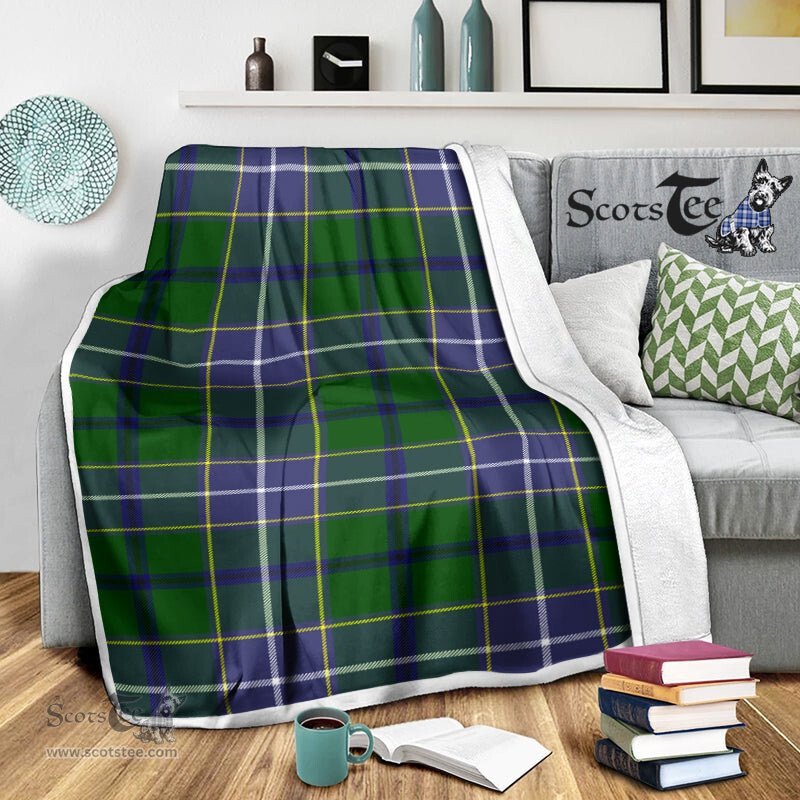 Scotstee Shop Tartan Plaid Blanket Wishart Hunting Scottish Tartan Plaid Sherpa Blanket