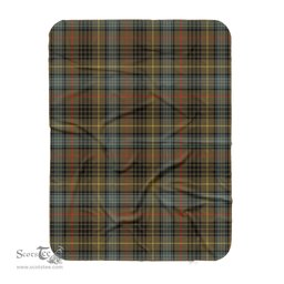 Scotstee Shop Tartan Plaid Blanket Stewart Hunting Weathered Scottish Tartan Plaid Sherpa Blanket