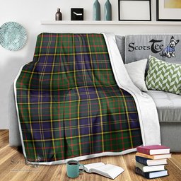 Scotstee Shop Tartan Plaid Blanket MacMillan Hunting Modern Scottish Tartan Plaid Sherpa Blanket