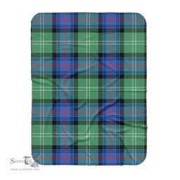 Scotstee Shop Tartan Plaid Blanket Sutherland Old Ancient Scottish Tartan Plaid Sherpa Blanket