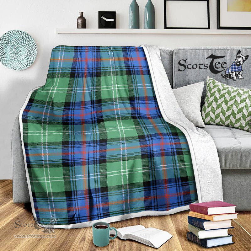 Scotstee Shop Tartan Plaid Blanket Sutherland Old Ancient Scottish Tartan Plaid Sherpa Blanket