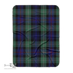Scotstee Shop Tartan Plaid Blanket MacKenzie Modern Blue Scottish Tartan Plaid Sherpa Blanket