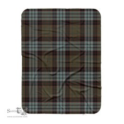 Scotstee Shop Tartan Plaid Blanket Stewart Old Weathered Scottish Tartan Plaid Sherpa Blanket