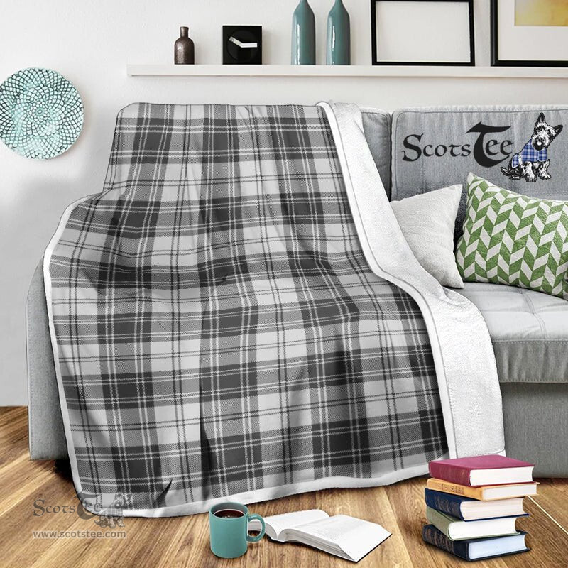 Scotstee Shop Tartan Plaid Blanket Sandilands Grey Scottish Tartan Plaid Sherpa Blanket