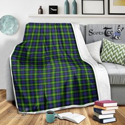 Scotstee Shop Tartan Plaid Blanket Gordon Scottish Tartan Plaid Sherpa Blanket