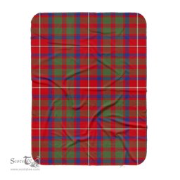 Scotstee Shop Tartan Plaid Blanket Shaw Red Modern Scottish Tartan Plaid Sherpa Blanket