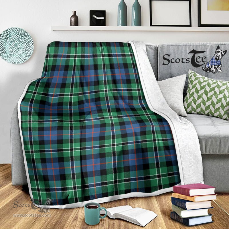 Scotstee Shop Tartan Plaid Blanket Rose Hunting Ancient Scottish Tartan Plaid Sherpa Blanket