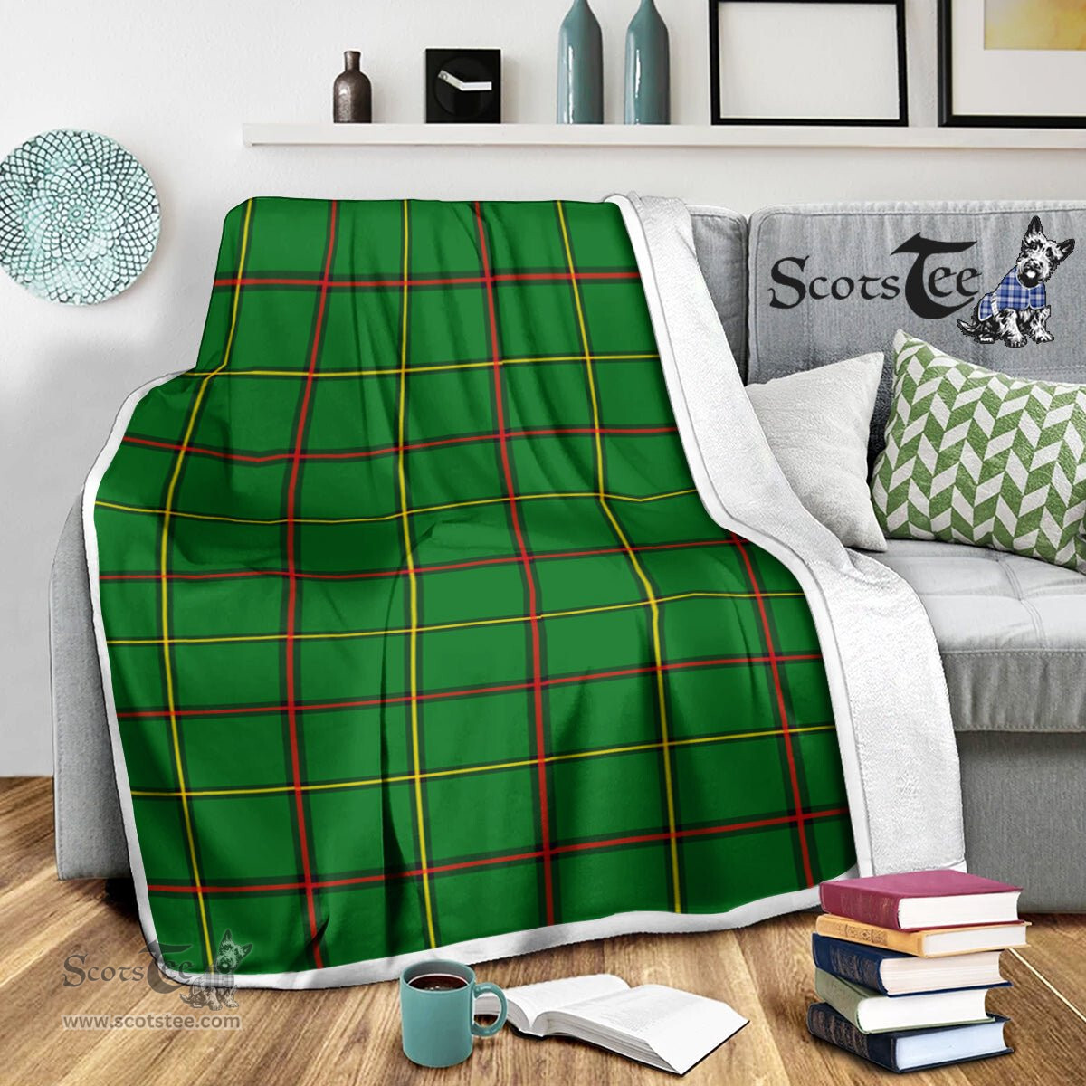 Scotstee Shop Tartan Plaid Blanket Tribe of Mar Scottish Tartan Plaid Sherpa Blanket