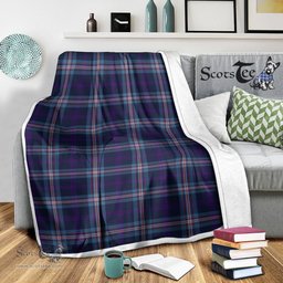 Scotstee Shop Tartan Plaid Blanket Navy Royal Scottish Tartan Plaid Sherpa Blanket
