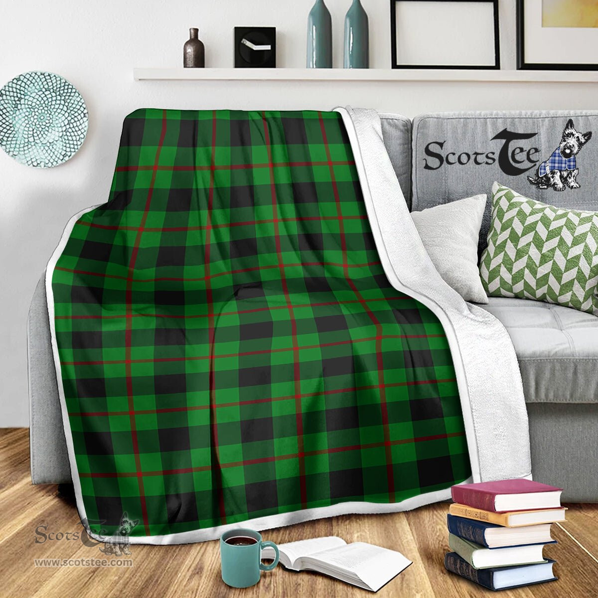 Scotstee Shop Tartan Plaid Blanket Kincaid Scottish Tartan Plaid Sherpa Blanket