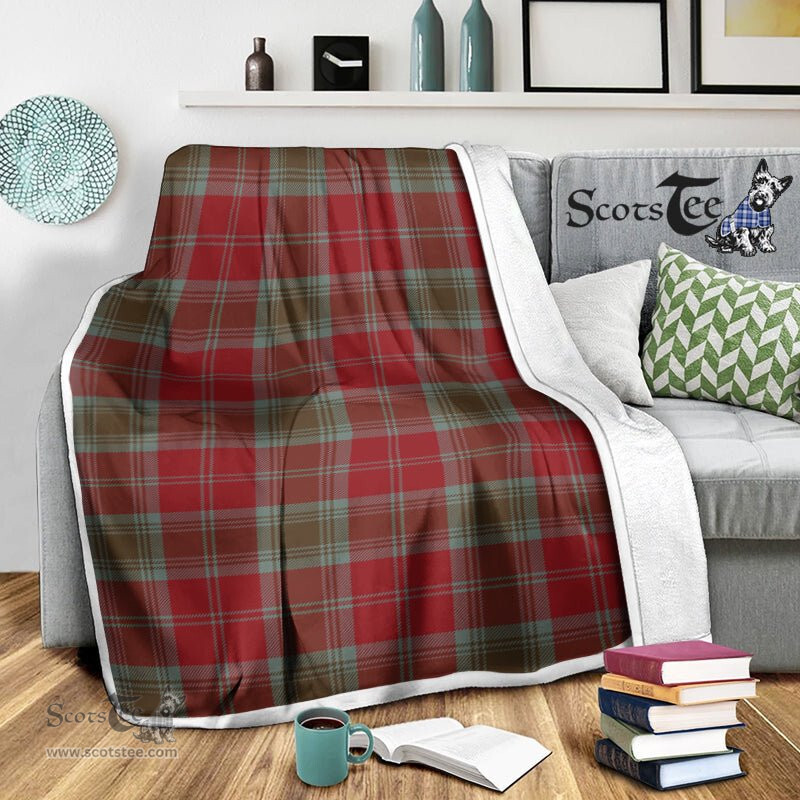 Scotstee Shop Tartan Plaid Blanket Lindsay Weathered Scottish Tartan Plaid Sherpa Blanket