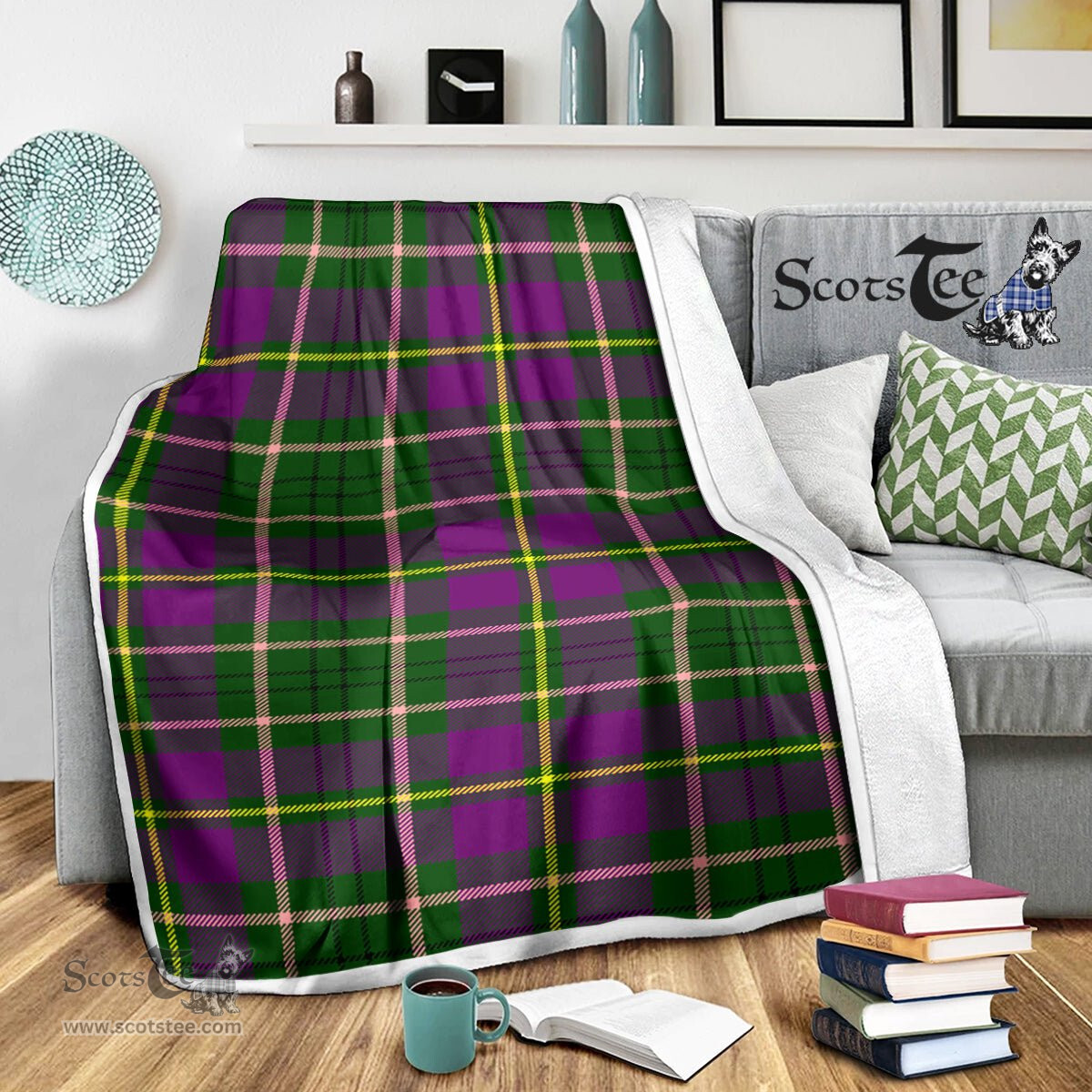 Scotstee Shop Tartan Plaid Blanket Taylor Scottish Tartan Plaid Sherpa Blanket