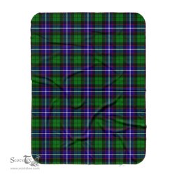 Scotstee Shop Tartan Plaid Blanket Hunter Scottish Tartan Plaid Sherpa Blanket