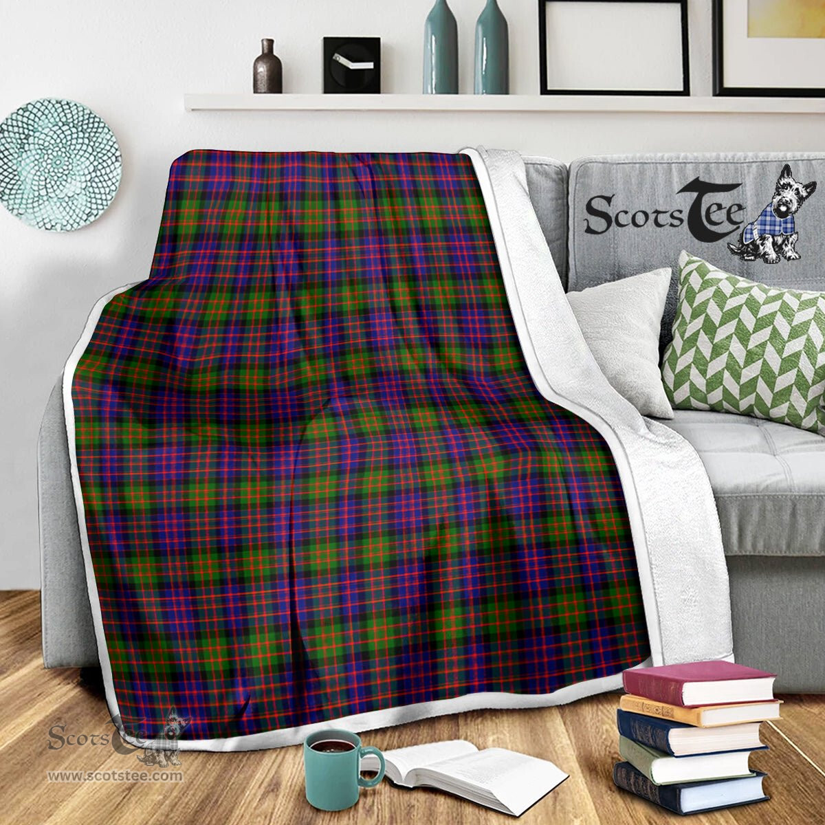 Scotstee Shop Tartan Plaid Blanket Hewitt Scottish Tartan Plaid Sherpa Blanket