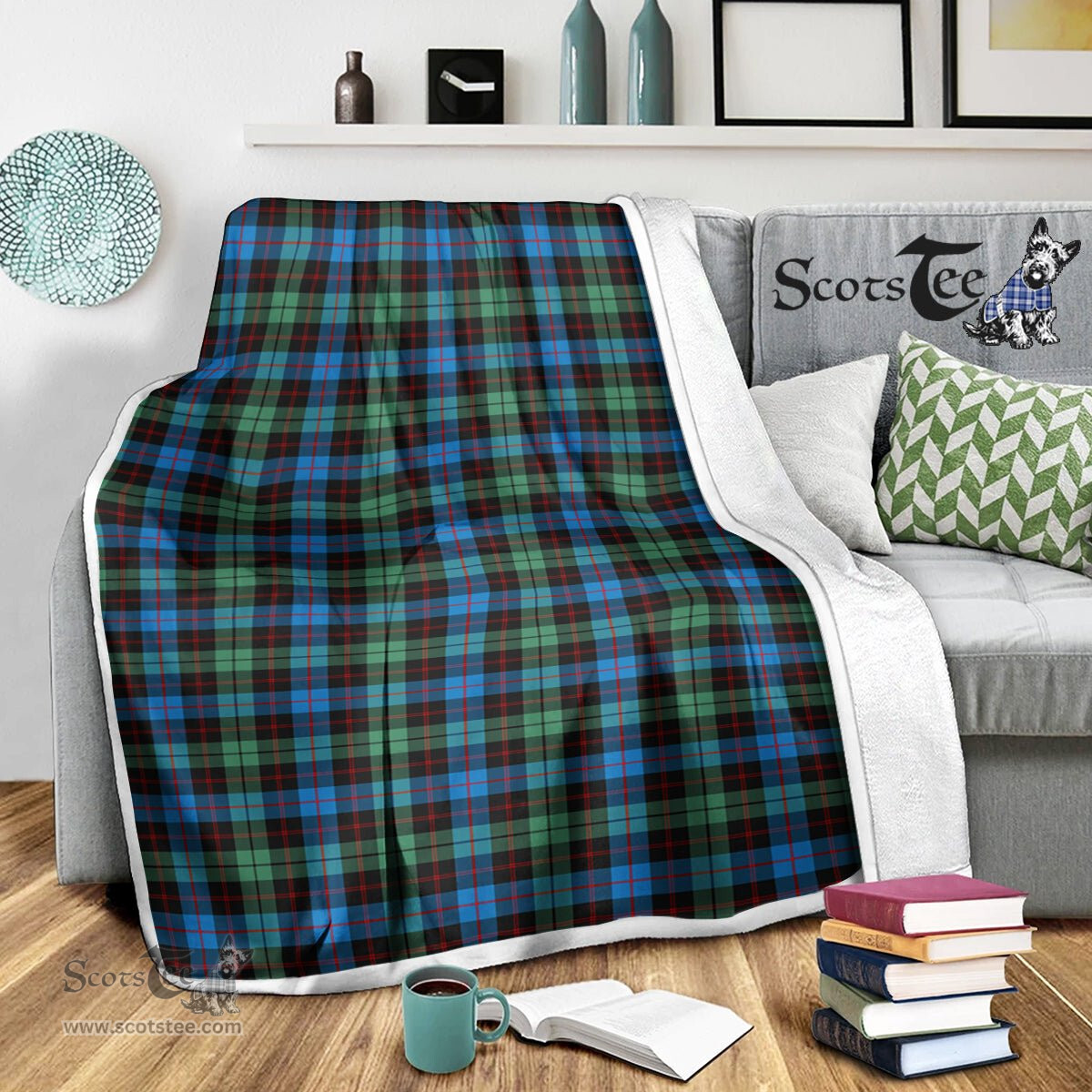 Scotstee Shop Tartan Plaid Blanket Guthrie Scottish Tartan Plaid Sherpa Blanket